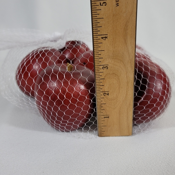 Lot Of 6 Vtg Wooden Decorative Apples - Picture 2 of 12